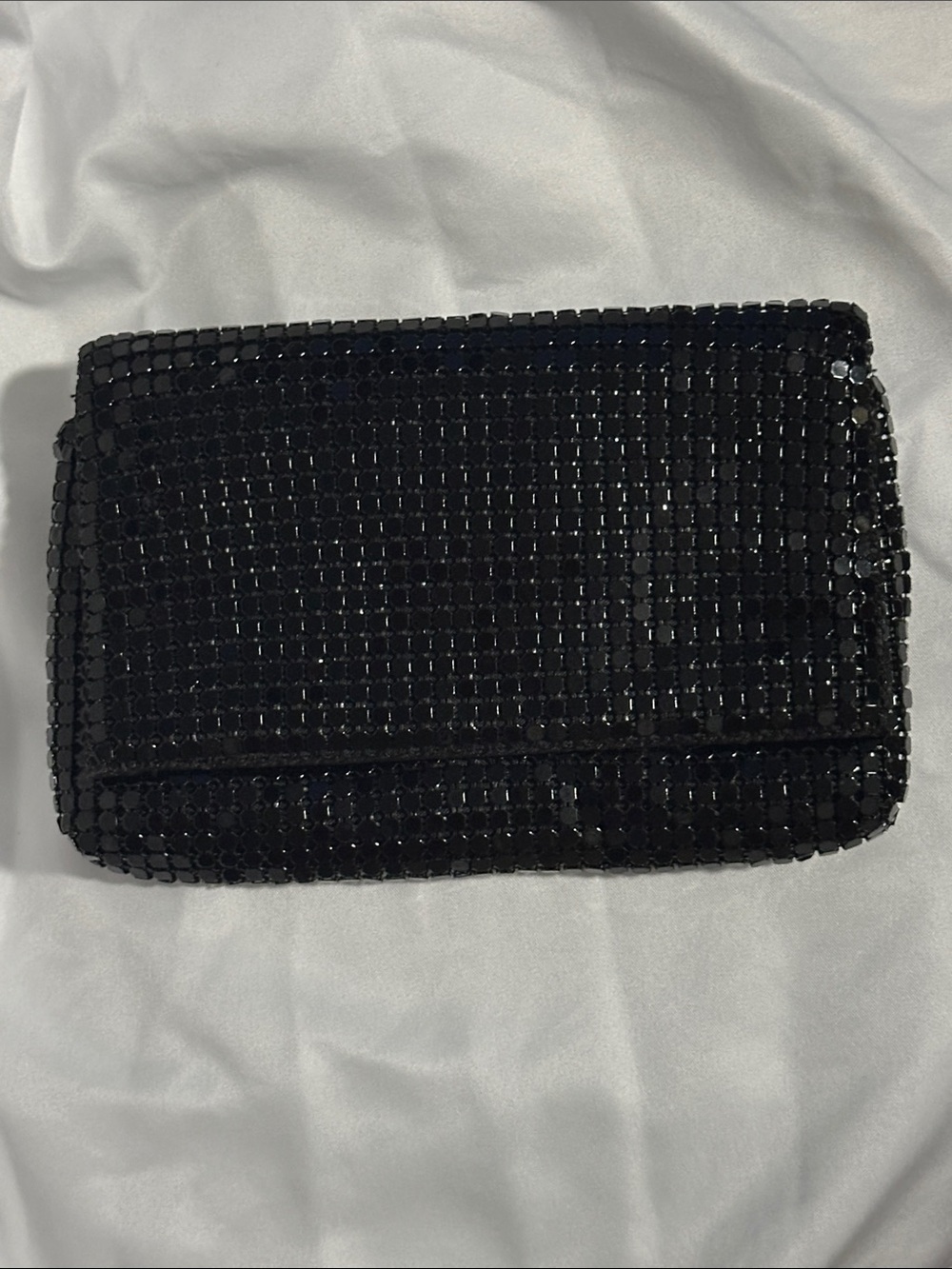 New York and Company Black Sequin Evening Clutch